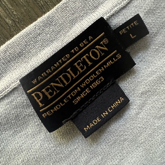 PENDELTON light blue silk , nylon , cotton sweater tank top PL - Picture 3 of 9